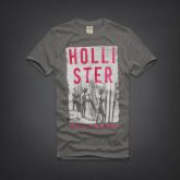 Camisa Hollister Cinza e Rosa